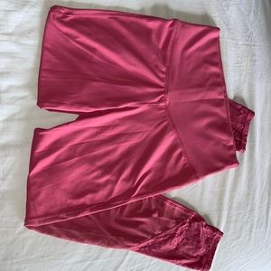 Fabletics Pink Floral Mesh Leggings